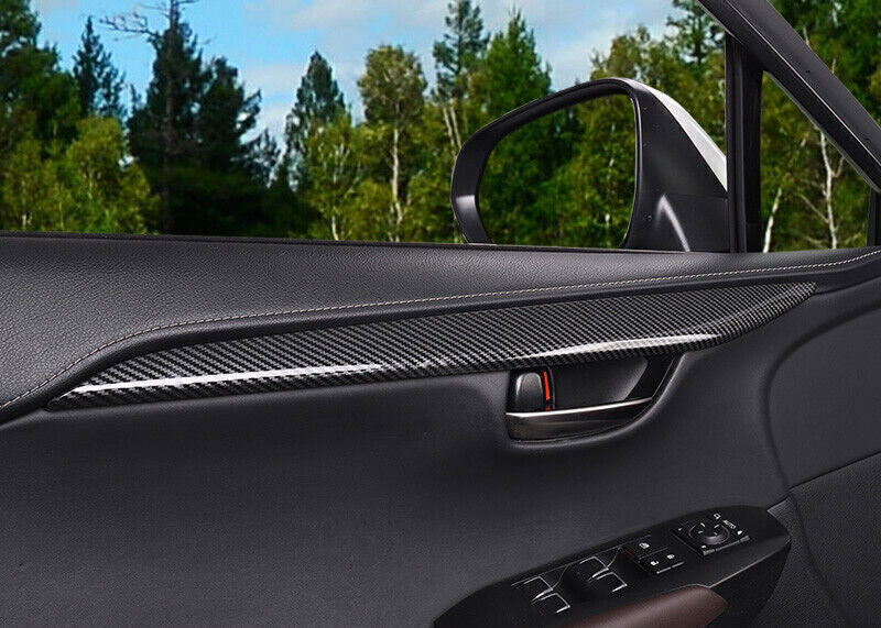for Lexus NX200t 300h 2015-21 Carbon Fiber Inner Door Handle Lift Panel Strip 4x