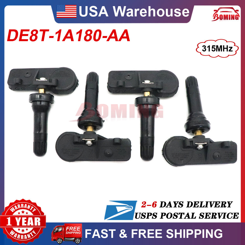 4-piece new TPMS tire pressure sensor kit DE8T-1A180-AA for Ford Motorcraft