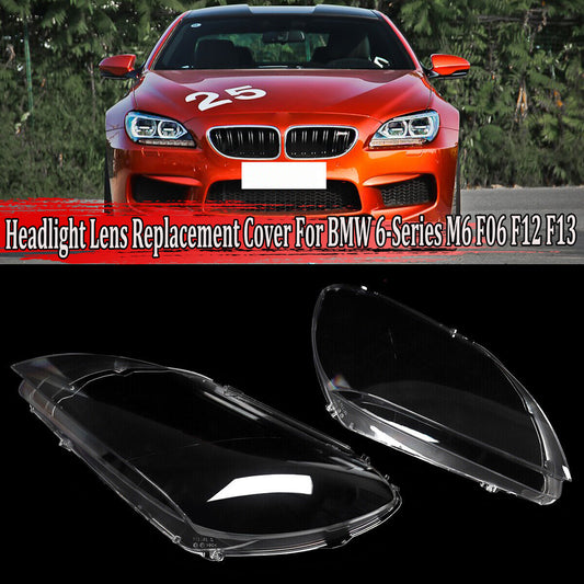 Front hood headlight lens cover suitable for BMW 6 Series Coupe M6 F06 F12 F13 640i 650i