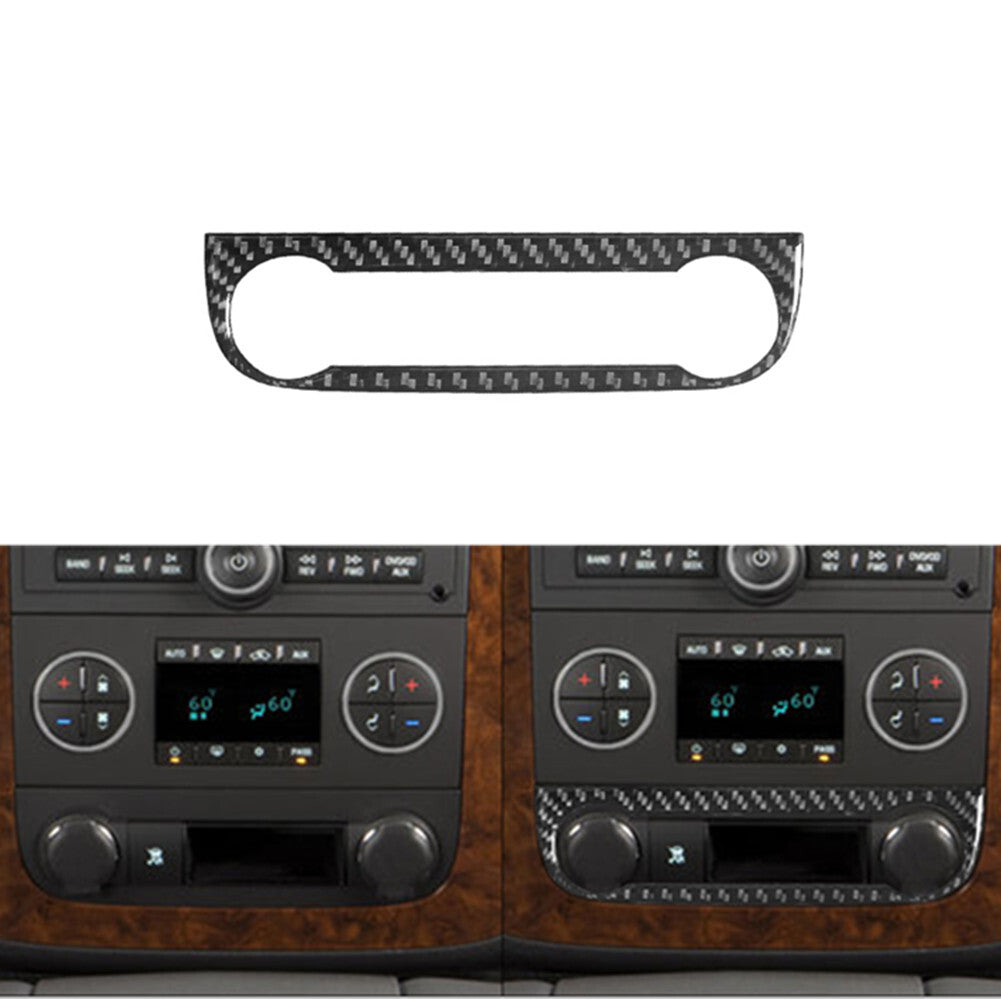 Carbon Fiber Climate Control Cover Trim For Silverado/tahoe/ for sierra 2007-2014