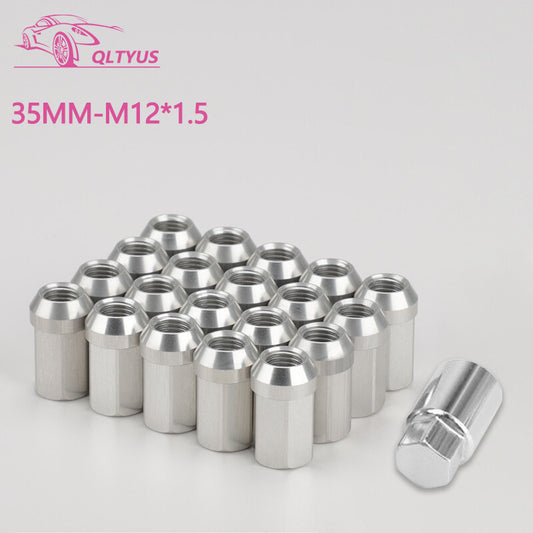 20PC 35MM 19 HEX M121.5 Aluminum Wheel Lock Nuts Wheel Lug Nuts Anti Thef
