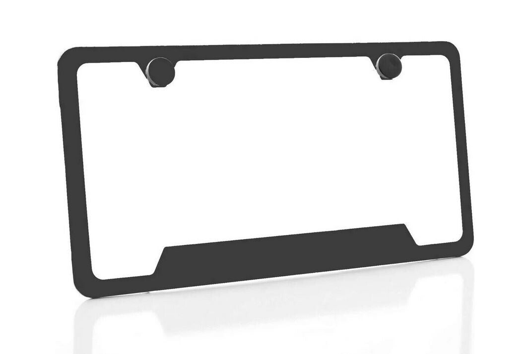 Car license plate frame cover with powder coating, matte black finish, suitable for Toyota .