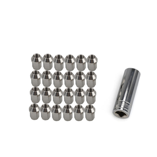 24-piece pack of 35mm stainless steel wheel nuts, lug nuts, hexagonal, 19mm, M141.5, high strength.