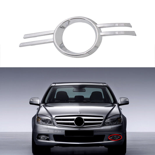 Left Fog Light Cover Chrome Molding Bezel for Benz C-Class W204 C200 2007-2011