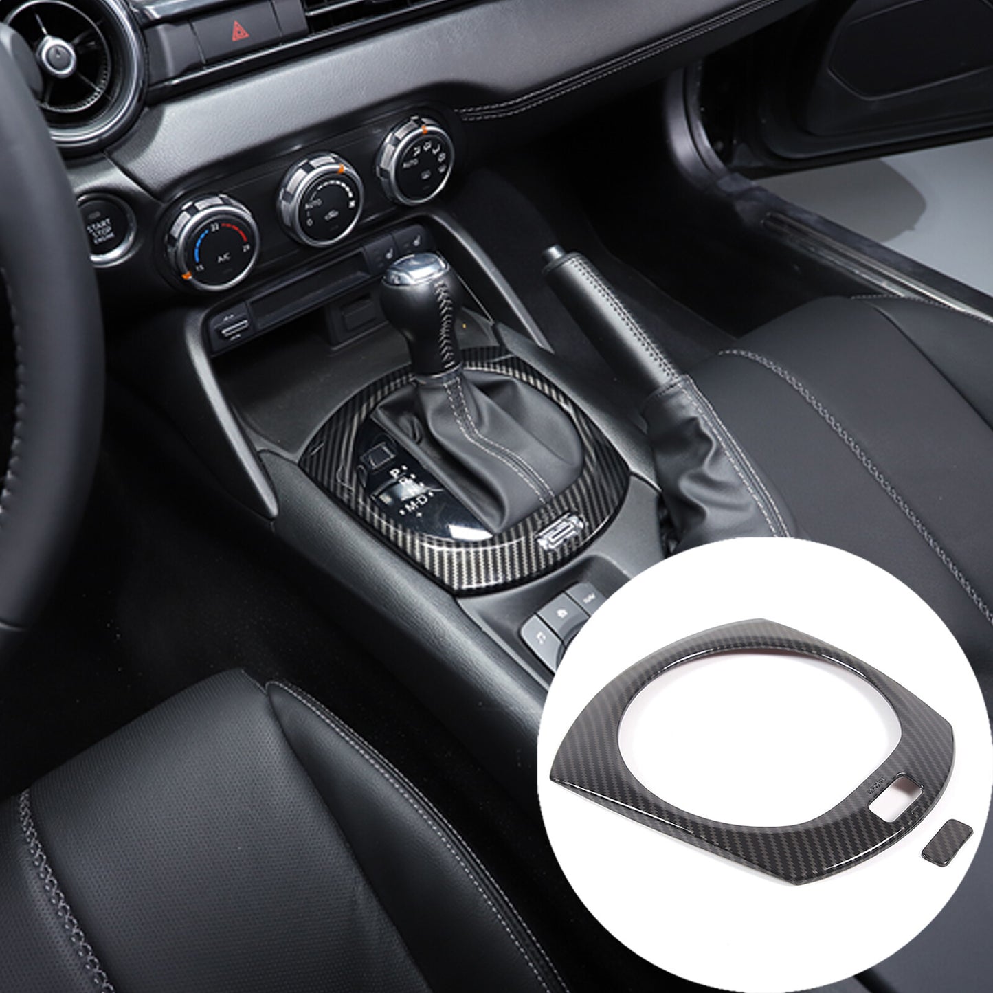 4 Carbon Fiber ABS Car Door Handle Cup Cover Trim for Mercedes-Benz G-Class W463 2007-10