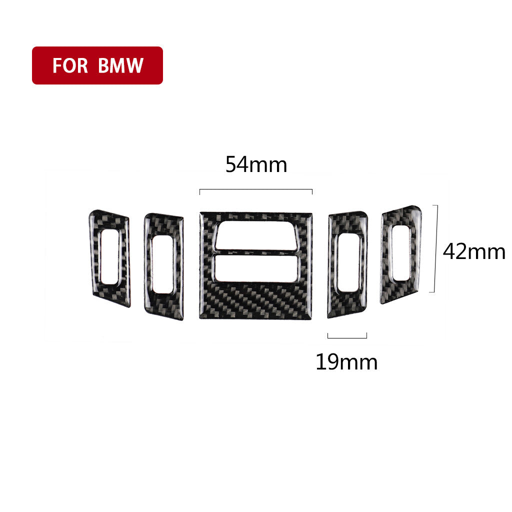 Carbon fiber central air conditioning trim for BMW E90 3 Series 2005-2012
