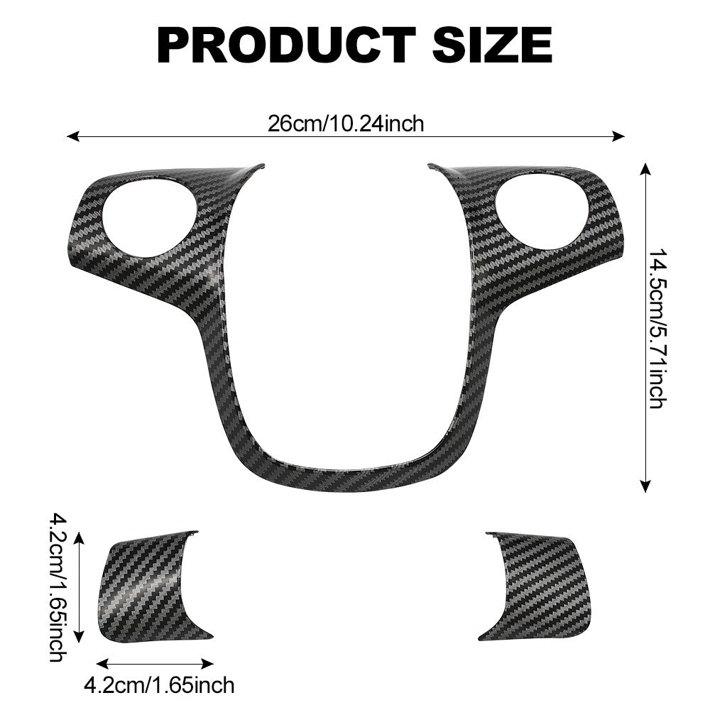 Steering Wheel Cover Trim for 12-14 for Ford Focus MK3,13-15 for Ford Kuga Carbon Fiber
