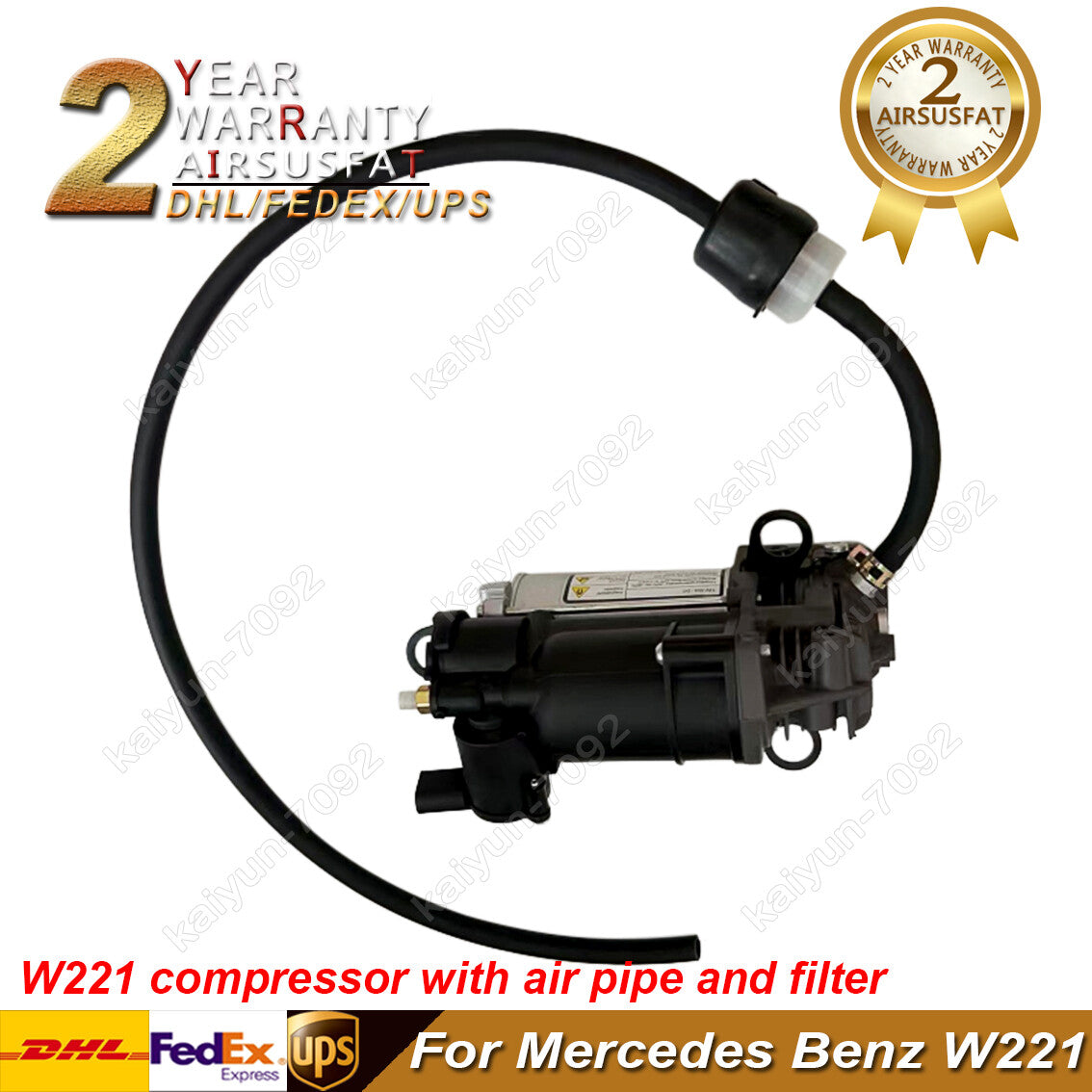 for MERCEDES S-CLASS W221 S550 AIR SUSPENSION COMPRESSOR PUMP+FILTER 2213200704