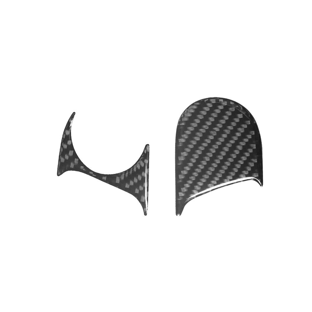 2pcs Carbon Fiber Interior Front Door Pull Cover Trim for Ford Fiesta 2011-2015