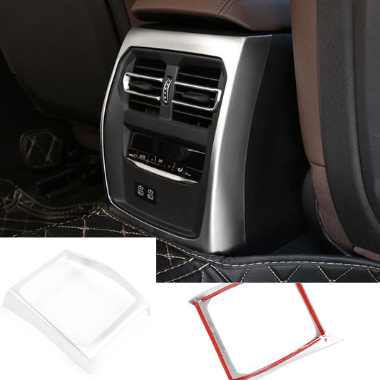 Silver ABS Rear Air Outlet Vent Frame Panel Cover for BMW 3 Series G20 G28 2020+