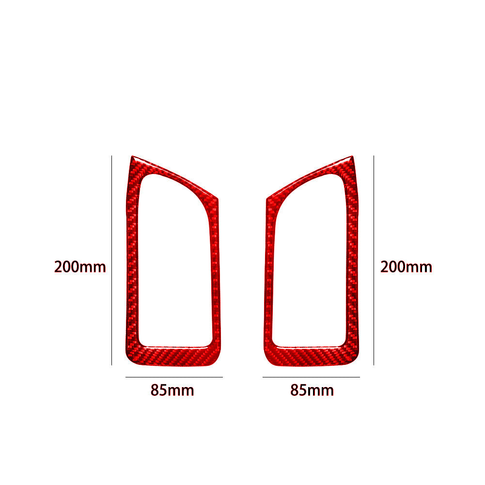 Red Carbon Fiber Rear Door Handle Trim for Land Rover Discovery Sport 2015-2019
