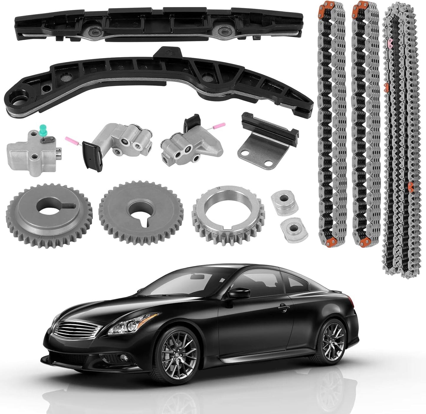 Timing Chain Kit Fit for Infiniti for Nissan 370Z QX70 G37 M37 Q60 V36 VQ37VHR 3.7L