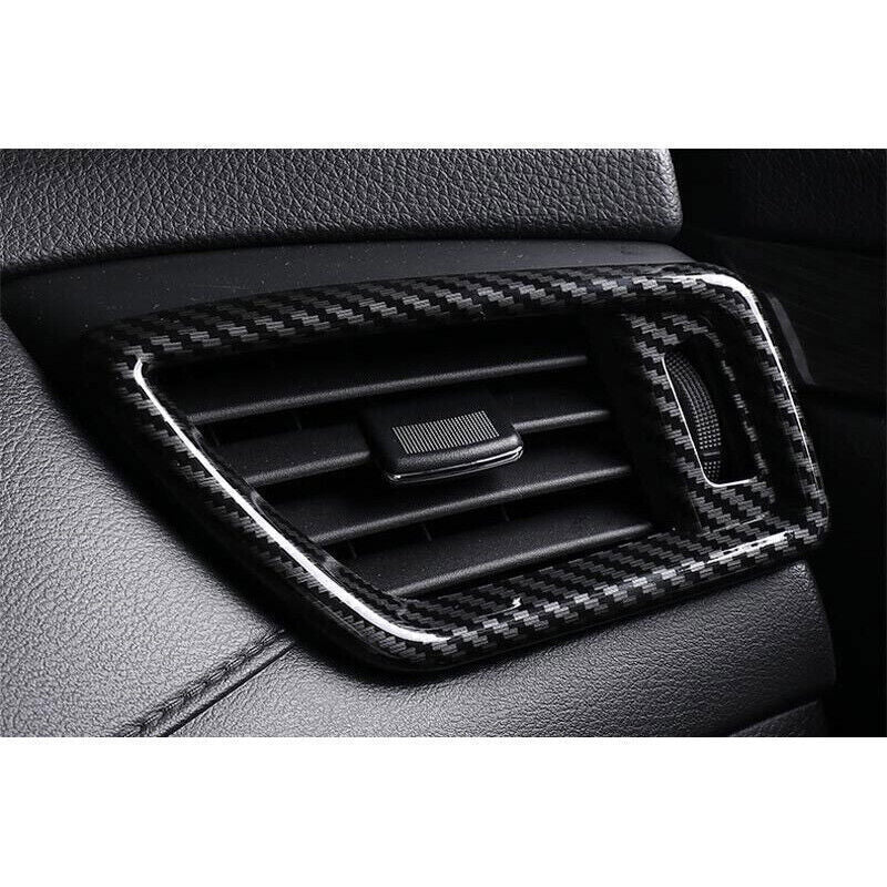 for Nissan Rogue 2014-20 Carbon Fiber Look Dashboard Side Air Vent Cover Trim 2X
