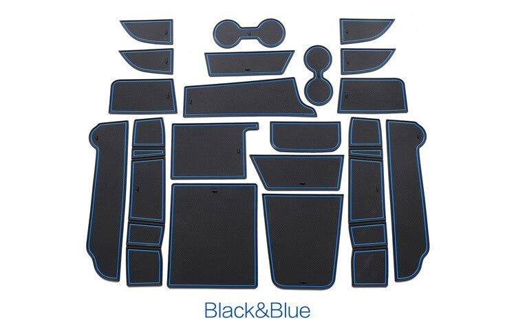 Car Gate Slot Cup Mat for Ford for Mustang Mach-E 2021 2022 Anti-Slip Mats BLUE