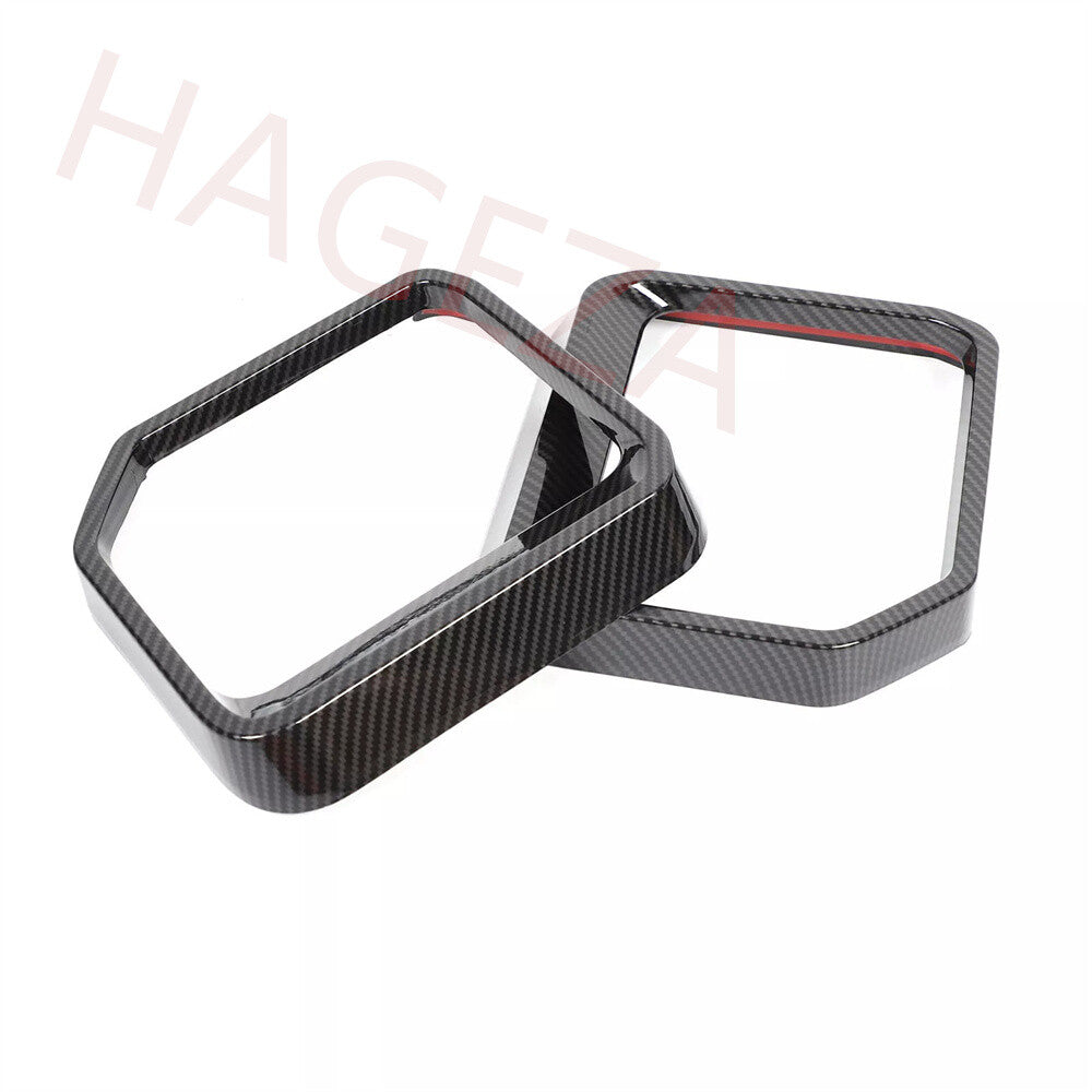 Carbon ABS Rearview Mirror Rain Eyebrow Trim For Toyot@ for Land Cruiser LC250 2024+