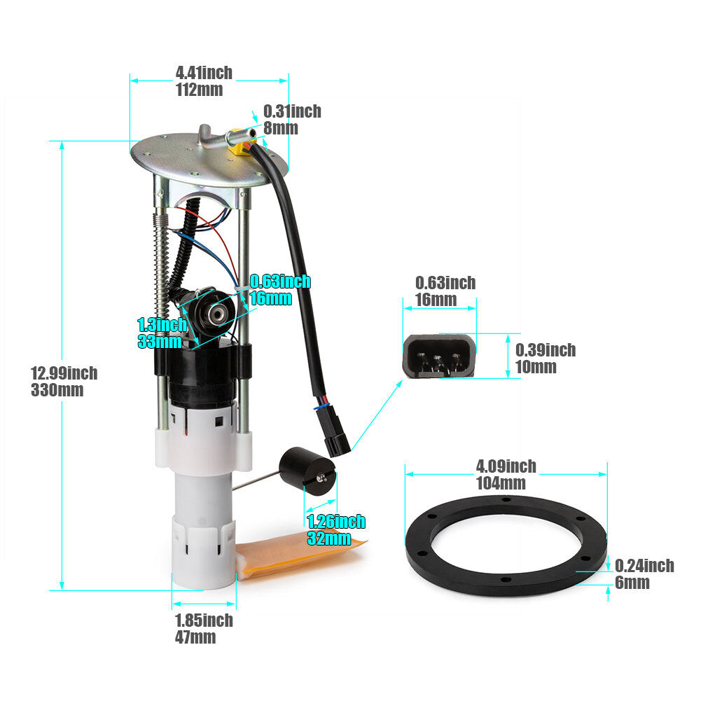 22520437 Fuel Pump Assembly 47-1041 for Polaris Sportsman 500 800 EFI 2006-2007