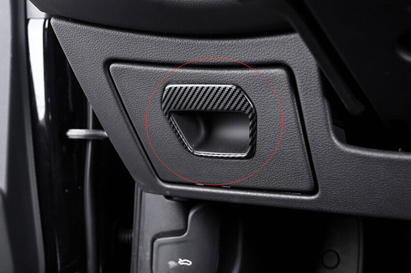 for Audi A6 A7 2019-24 Carbon Fiber Look Main driver Storage Box Handle Sticker