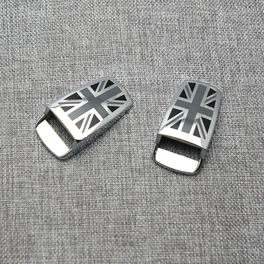 2x Windshield Washer Wiper Spray Nozzle Cover Cap Union Jack Fit for Mini Cooper
