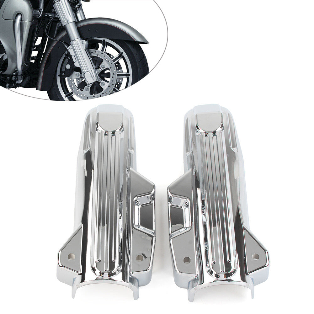 Untere Gabelabdeckungen f¨¹r for Harley FLHR Electra Glide Road King 14-21 Paar Chrom