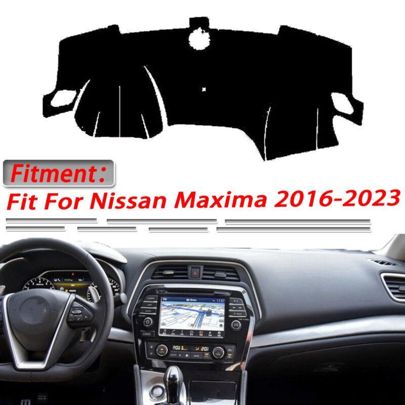 Instrument panel mat cover, anti-slip and sun-protective mat for Nissan Maxima 2016-2023.