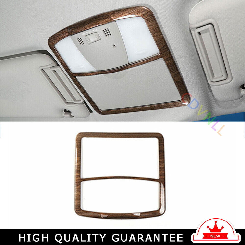 Front Reading Lamp Frame Cover Trim Fit for Nissan Armada Y62 2017-20 Wood Grain