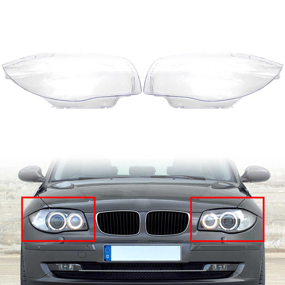 2¢ª Headlight Cover Headlamp Shell for BMW 1 Series E81 E82 E87 E88 1M 2003-11 cl