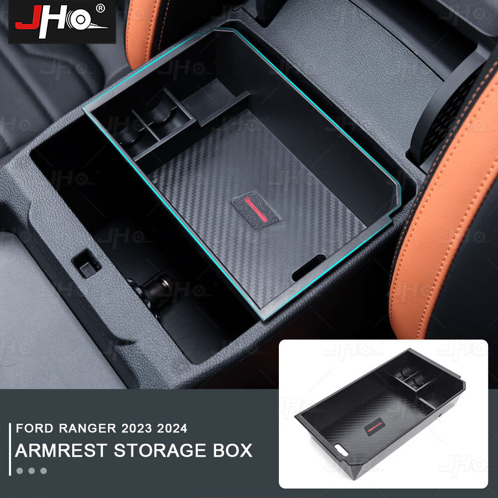 Armrest Storage Box Car Center Control Storage Box for Ford Ranger 2023-2024