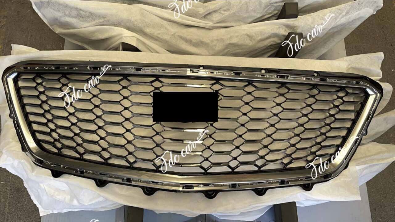 for Cadillac XT4 2019-2023 Piano Black ABS Front Bumper Upper Grille Cover Trim
