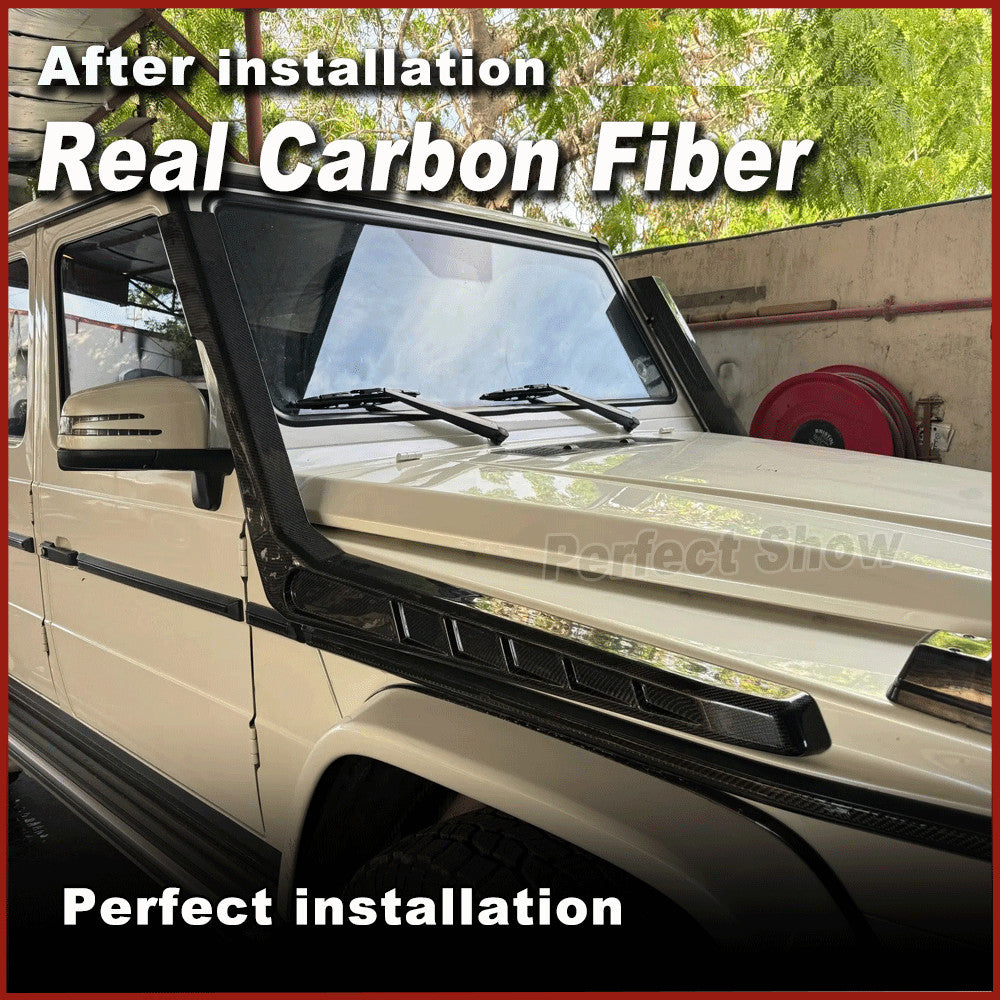 for Benz G Wagon W463 G500 G550 G55 G63 G65 04UP Air Intake Snorkels REAL CARBON