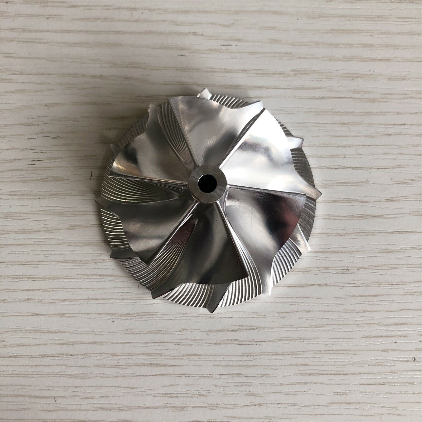 RHF5 Reverse 54.50/70.00 mm 6+6 Blade Performance Turbine Blank Compressor Wheel