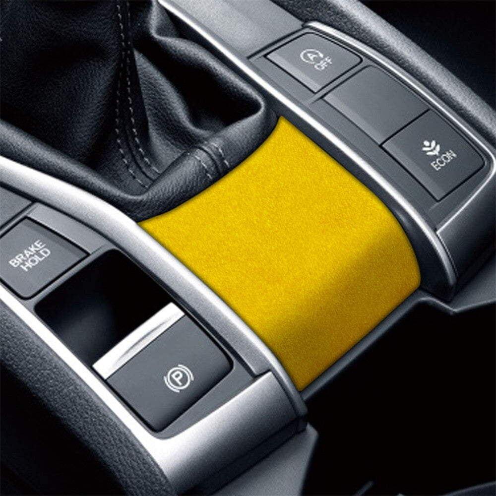 Suede Yellow Console Gear Shift Lower Panel Cover for Honda for Civic 10th 2016-2021