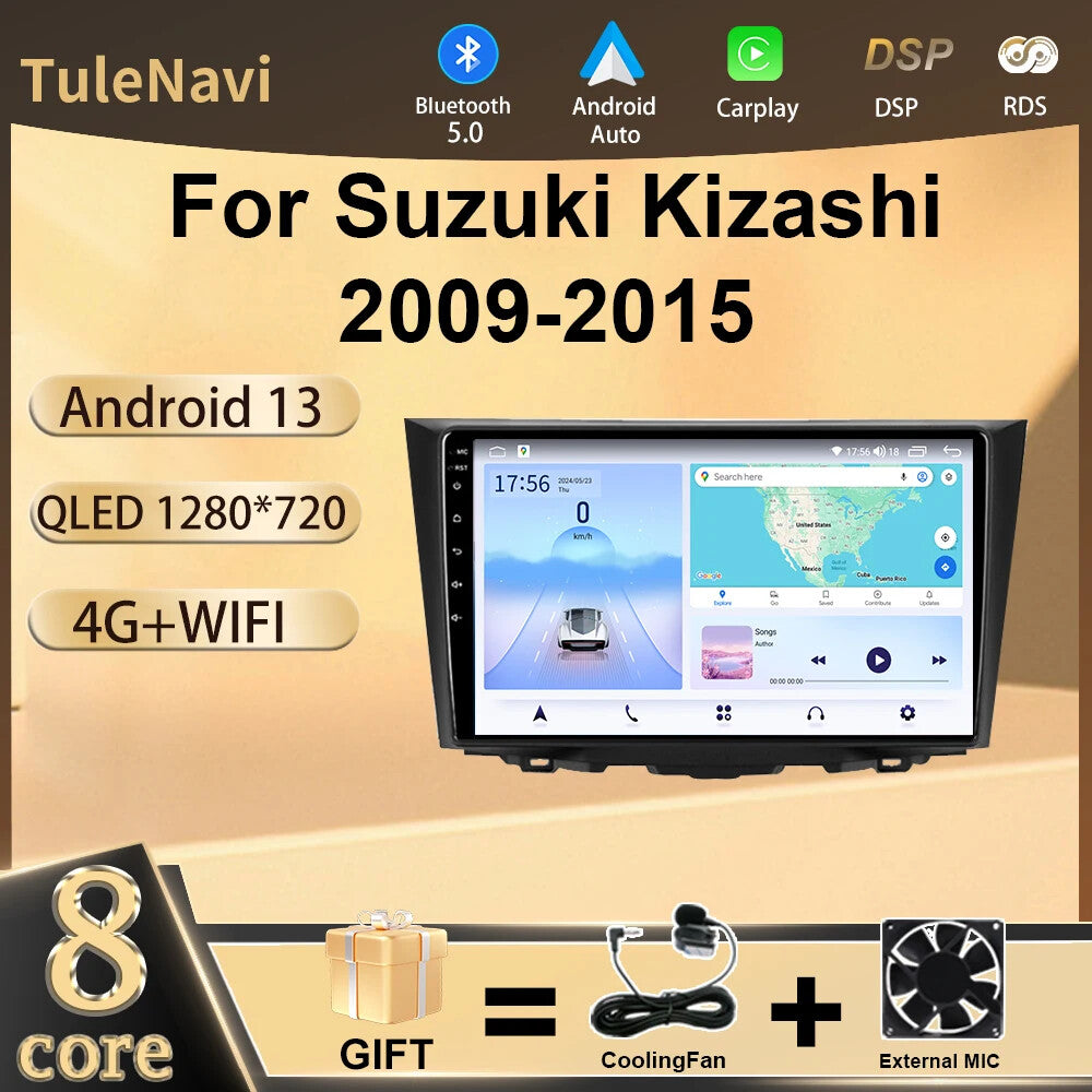 for Suzuki Kizashi 2009-2015 Car Radio CarPlay Auto Multimedia GPS Player Screen