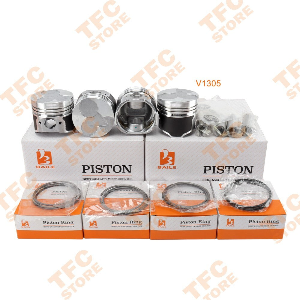 New Piston Kit  Rings STD for Kubota V1305 Engine 4 Cylinders
