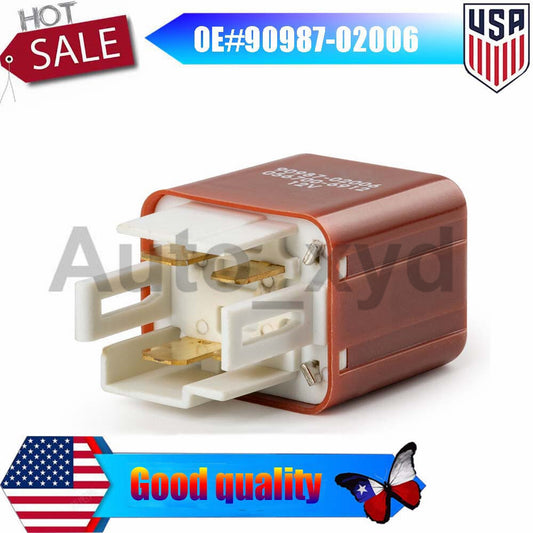4Pins 12V Headlight Relay 90987-02006 suitable for Landcruiser 75 80 60 Series