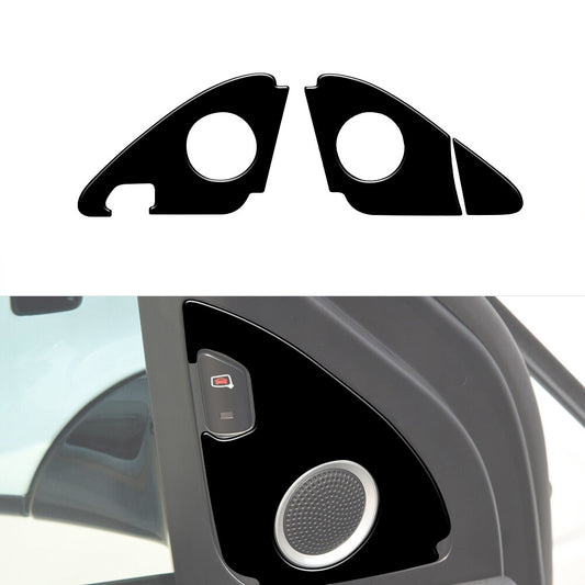 3Pcs Gloss Black Side Door Horn Trim Cover Decoration for Audi Q5 2009-2017