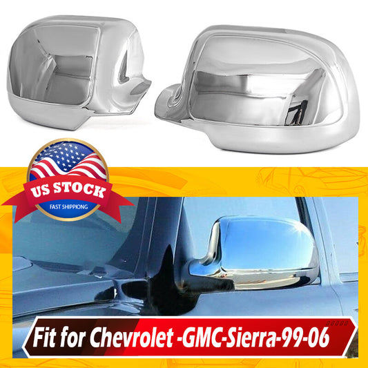 CHROME WING MIRROR cover for Chevrolet SILVERADO for GMC for SIERRA 1500/2500/3500 99-06