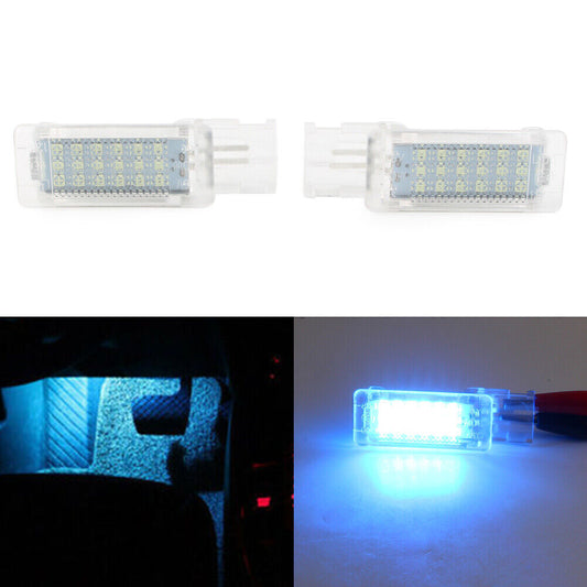 2x iceblue 12V LED Footwell Light Lamp For Fit for VW for SKODA