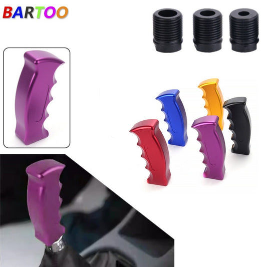 Aluminum Alloy Slotted Pistol Grip Handle Universal Manual Gear Shift Knob JDM