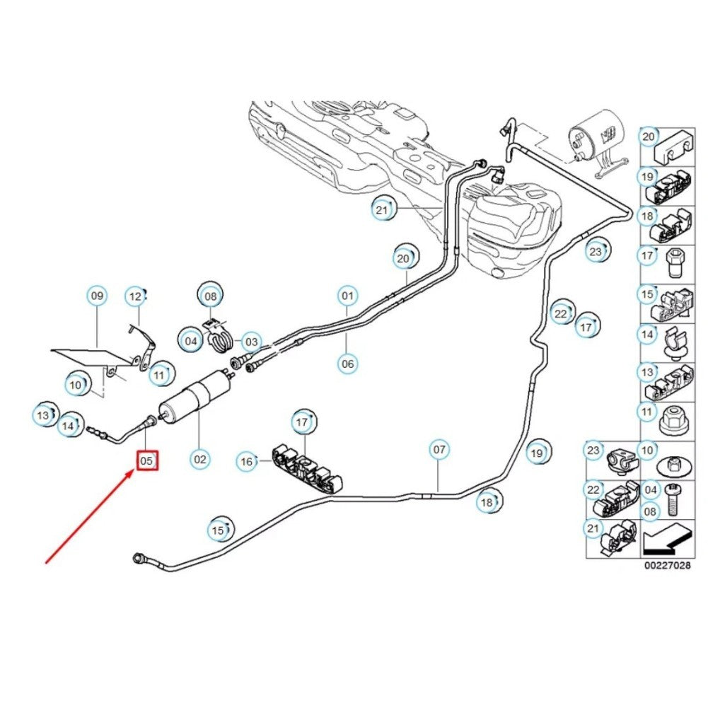 Fuel Feed Line for BMW 1 E87 16127191148 19-22