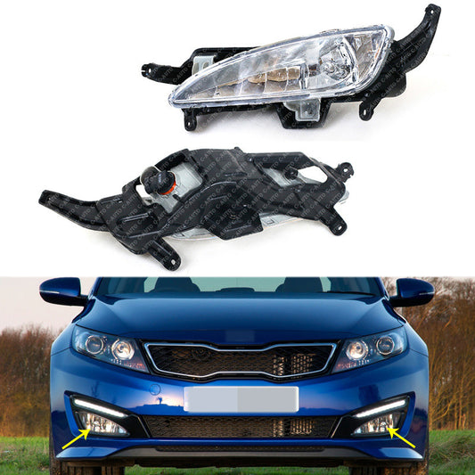 for Kia Optima 2011 2012 2013 Front bumper DRL Fog light 2pc LH  RH