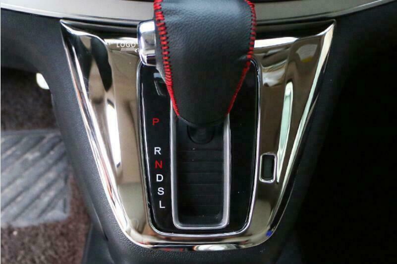 Console Gear Shift Frame Cover Trim 1X for Honda CRV CR-V 2012-2016 Chrome Steel