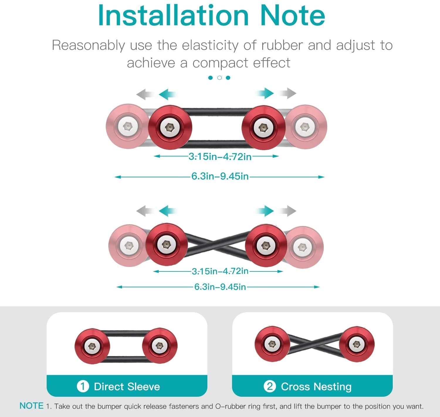 8-piece red bumper quick-release front and rear bumper fasteners and trunk mudguard clip kit