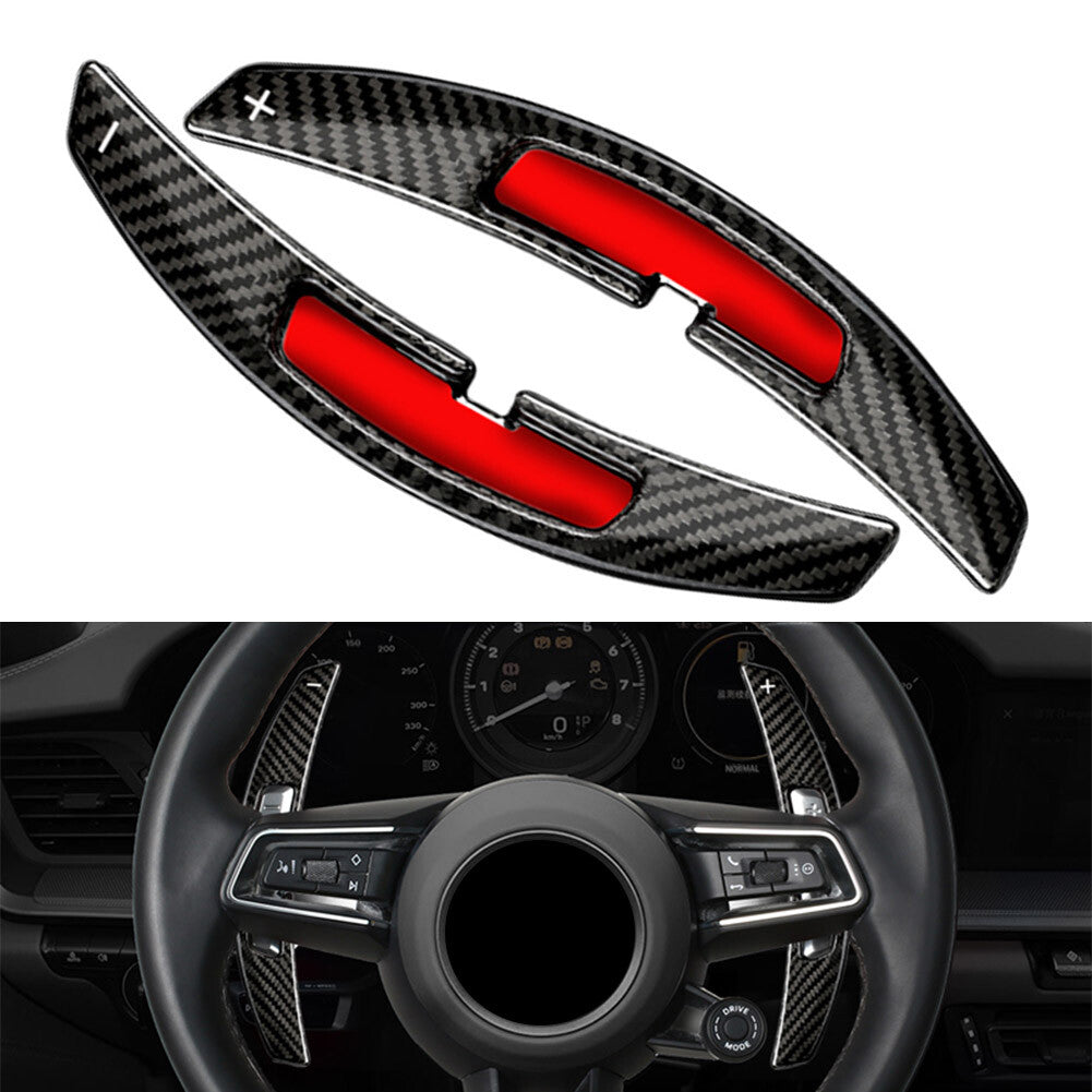 Forged Carbon Fiber Steering Wheel Paddle Shifter Extension for Porsche 911 2021
