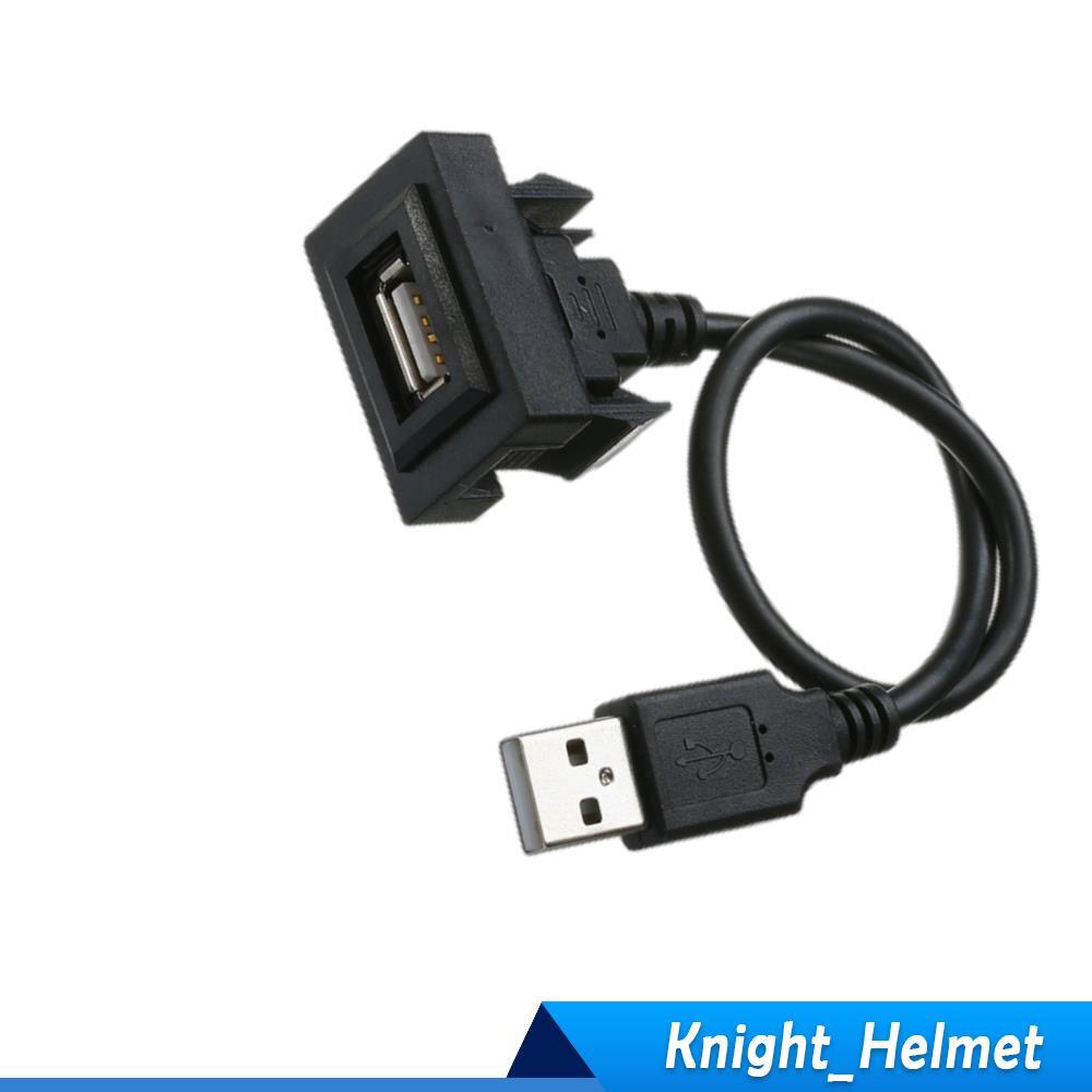 Extension USB Cable 24cm Car Dashboard Flush Mount Male to Female Fits for Toyota