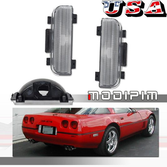 Transparent tailgate rear reverse backup lights (LH+RH) Side view applicable to 84-90 for Corvette C4