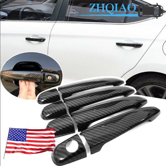 DOOR HANDLE COVER TRIM CARBON FIBER for TOYOTA HIGHLANDER for AVALON TACOMA for CAMRY