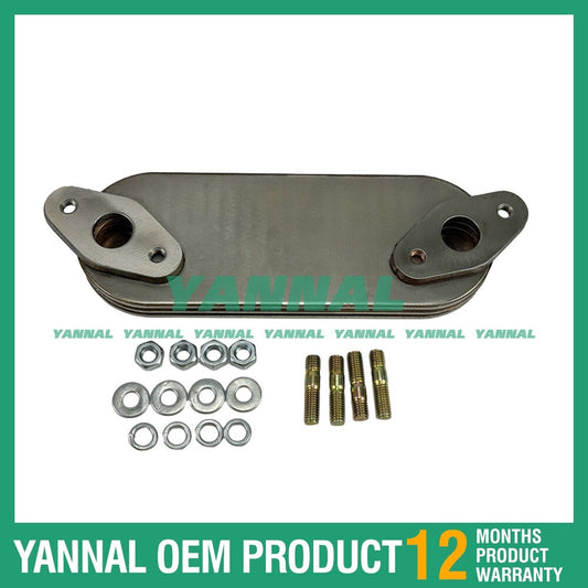 Oil cooler core suitable for Mitsubishi S4S and for Volvo EW7 excavator engines.