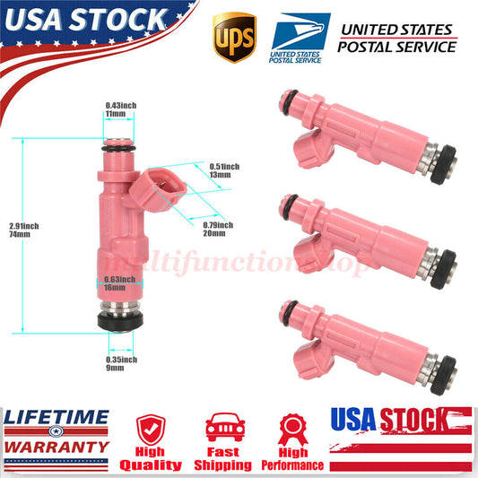 4Pcs Fuel Injectors 23250-75080 for Toyota Tacoma 4Runner 1998-2004 2.4L 2.7L