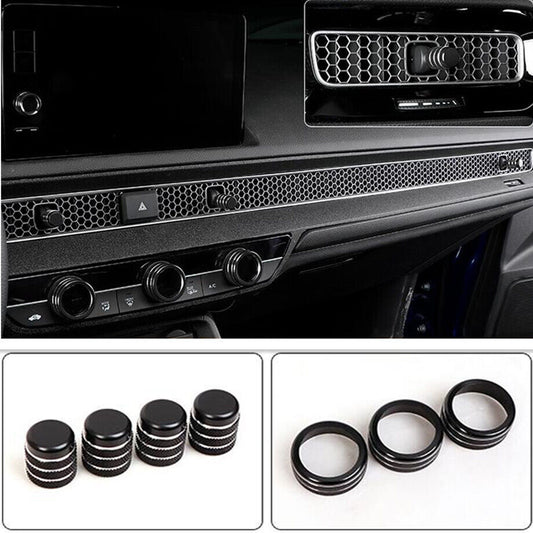2023-24 for Honda CR-V CRV Black Inner Central Control Switch Knob Cover Trim 7P
