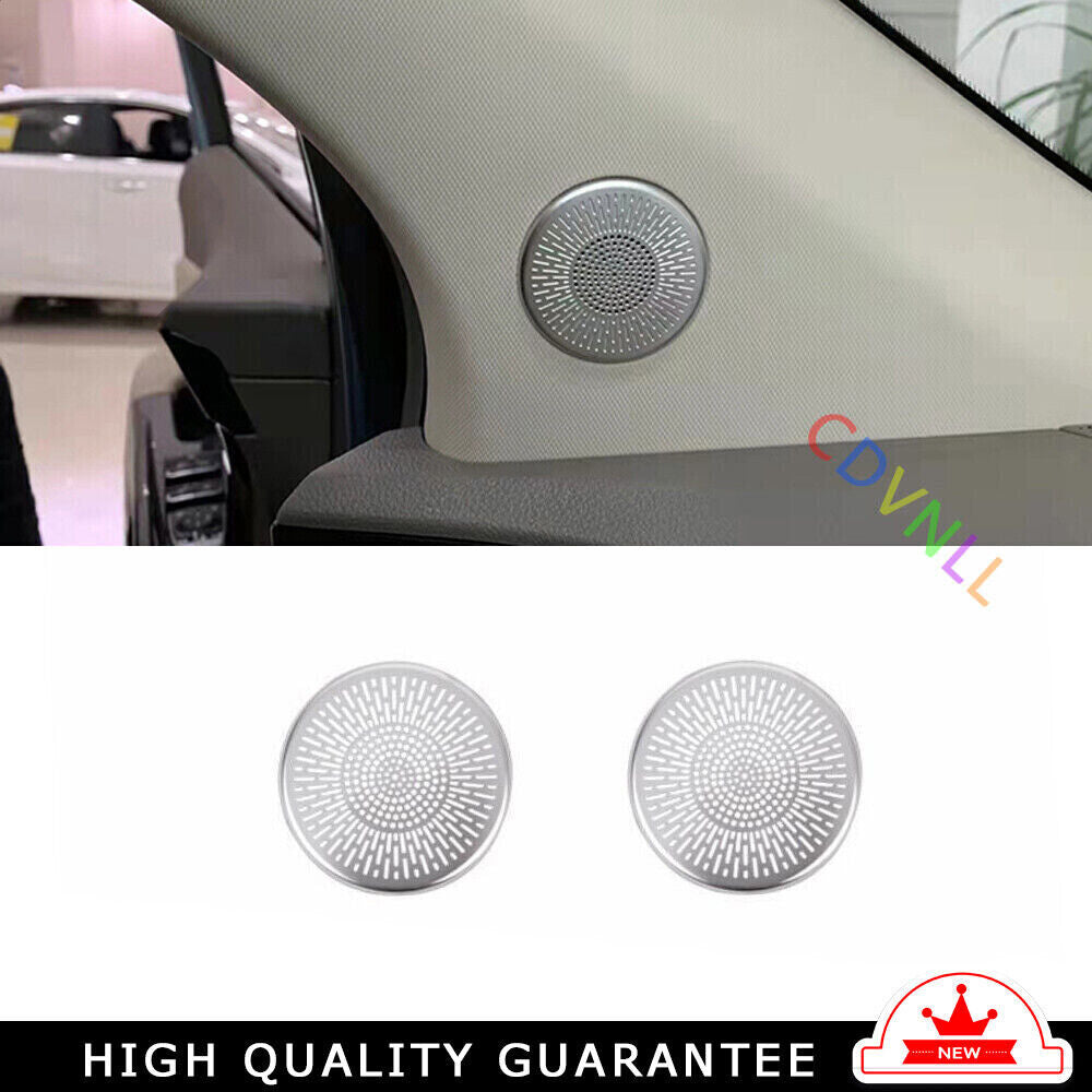 A Post Speaker Ring Frame Cover Trim for Kia Carnival 2022-2023 Silver Titanium